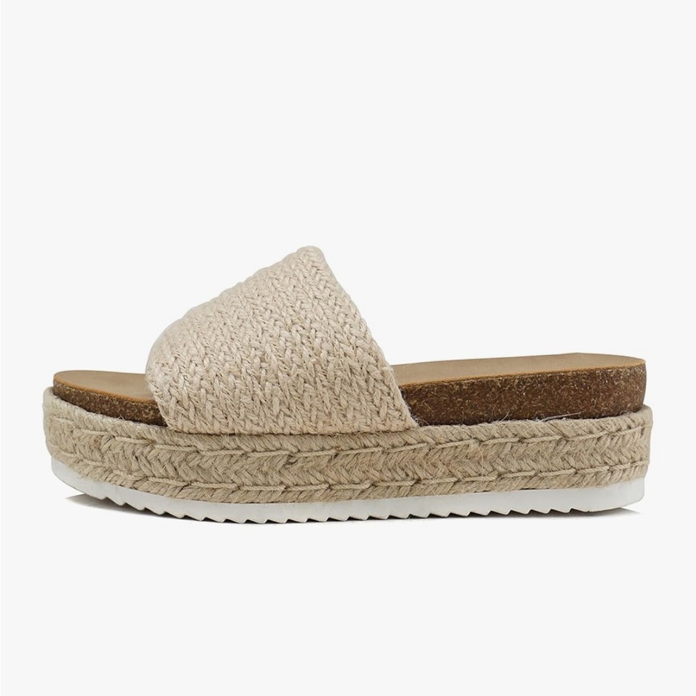 Soda Cream Espadrille Platform Slide